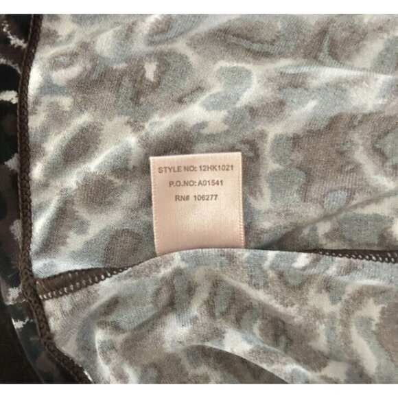 HALE BOB Leopard Kitty Dress Cold Shoulder Tie Waist Faux Wrap Dress Sz XS - Picture 12 of 13